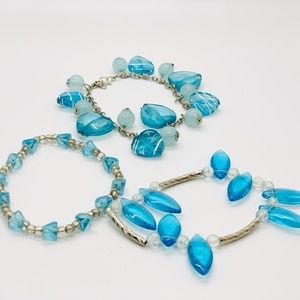 Handmade Peruvian Glass Bead Bracelet Set
